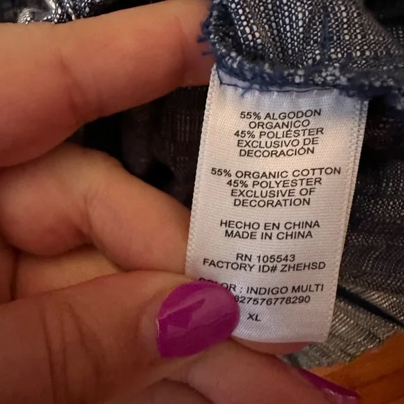 Derek Lam for Design Nation Chambray Cotton Hooded Jacket